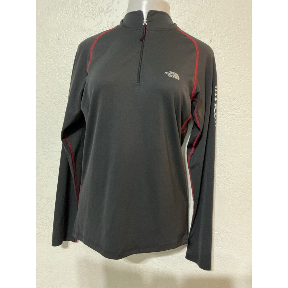 North Face Flight Series Mens M 1/4 Zip Up Black Long Sleeve Shirt